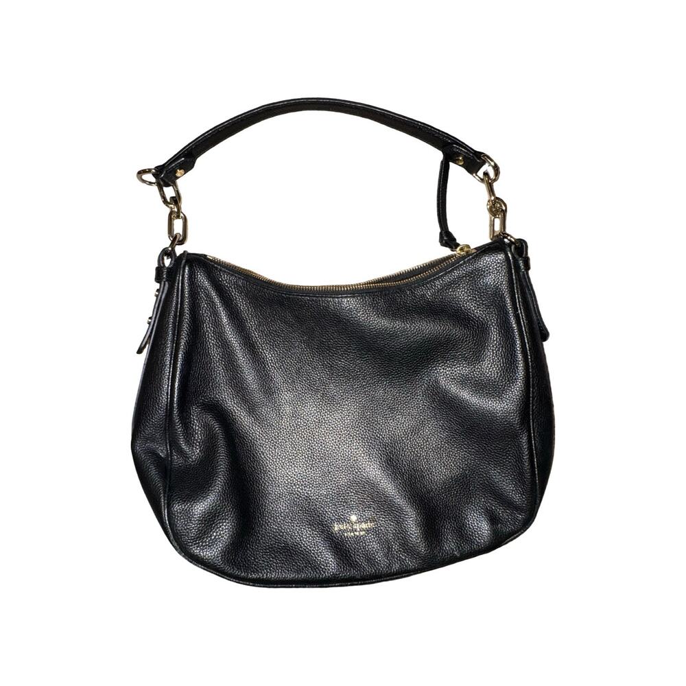 Kate Spade Black Pebbled Leather Hobo Shoulder Bag